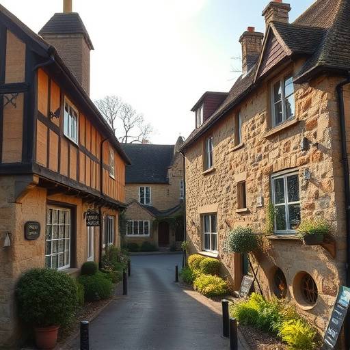 A charming stone cottage in the picturesque Cotswolds region of England.