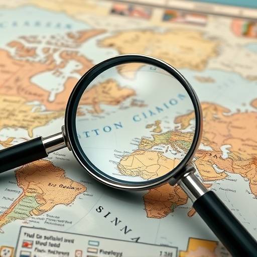 Icon of a magnifying glass over a map, representing location scouting services.